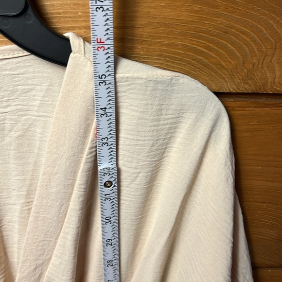 Venti 6 Dress Italian Mini Pale Pink L Deep V-Neck cap sleeve event wedding date - Picture 3 of 9